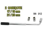 CHAVE DE RODA PROLONGAVEL 2 SOQUETES 17/19/21/23MM IW012