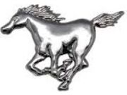 EMBLEMA ( CAVALO TORNADO  ) CROMO (PAR) 2003