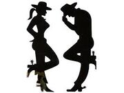 EMBLEMA ( COWBOY-COWGIRL ) CROMADO 2010