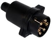 TOMADA MACHO 7  POLOS PRETA (PLASTICO) BRK0030
