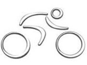 EMBLEMA ( CICLISTA ) CROMADO 12202