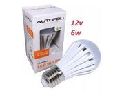 LAMPADA LED BULBO E27 12V 6W BRANCO 6500K AL653